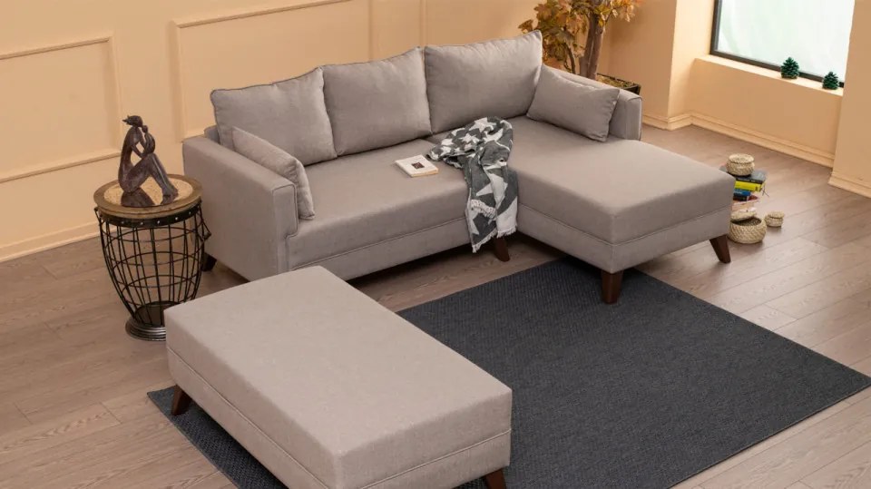 Coltar Extensibil Bella Corner Sofa Right 2, Crem