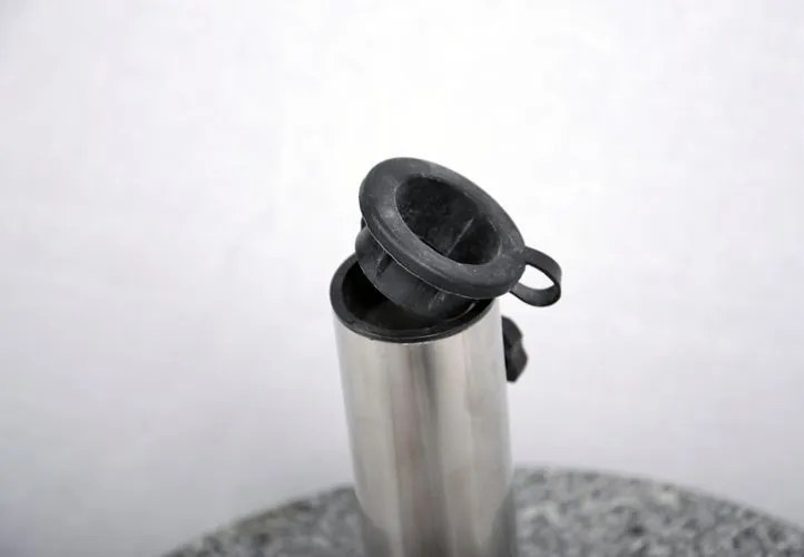 Suport parasolar (rotund) - granit / oțel inoxidabil, 40 kg