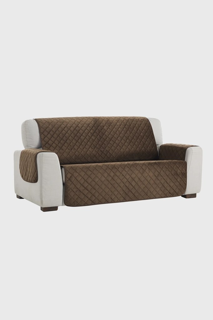 Husă de catifea pentru canapea cu trei locuri Velvet maro 160x50 cm