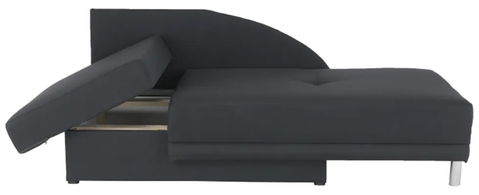 Canapea extensibilă, material textil gri-negru, stânga, LAUREL
