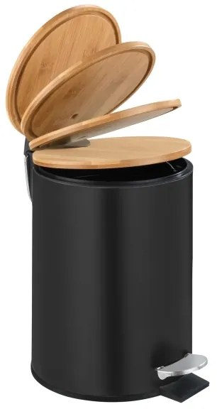 WENKO 24696100 - Coș TORTONA 17x21 cm negru/maro