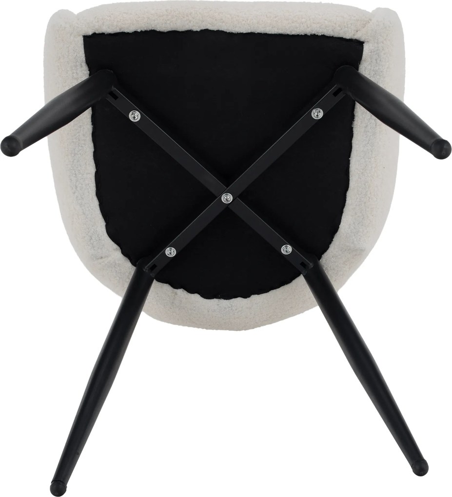 Scaun de sufragerie, alb/negru, SANAKO TYP 1
