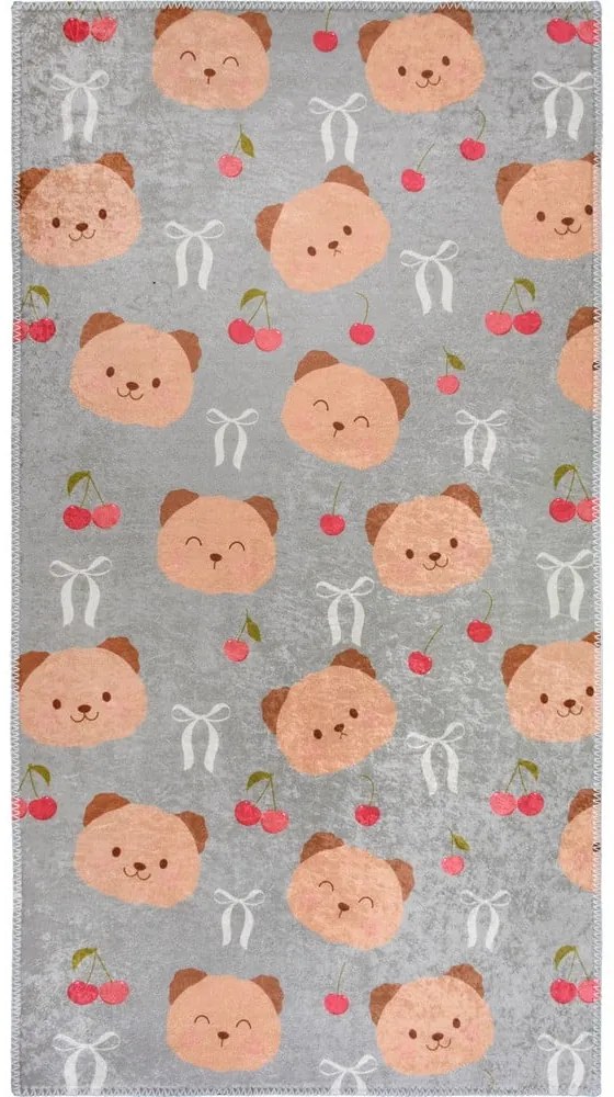 Covor pentru copii gri-maro lavabil 160x230 cm Cute Teddies – Vitaus