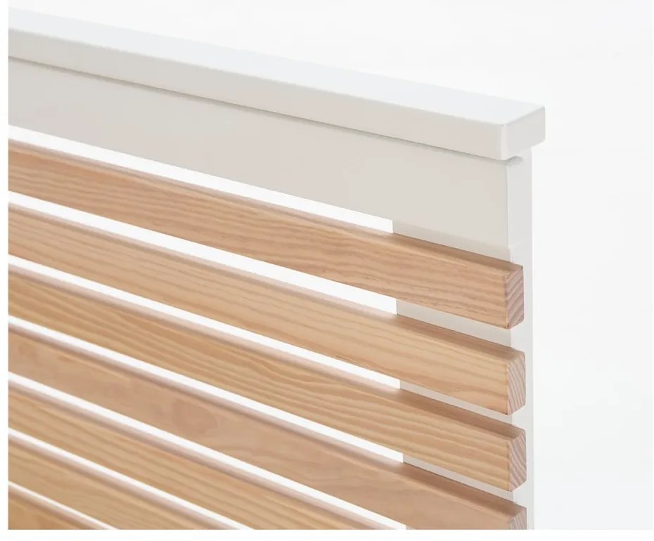 Pat matrimonial alb cu somieră 140x190 cm Vectra – Marckeric