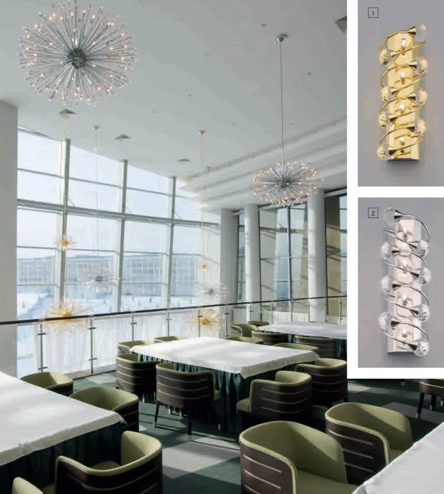 Aplica de perete cristal Swarovski Spectra design modern de lux GALAXY 4L crom