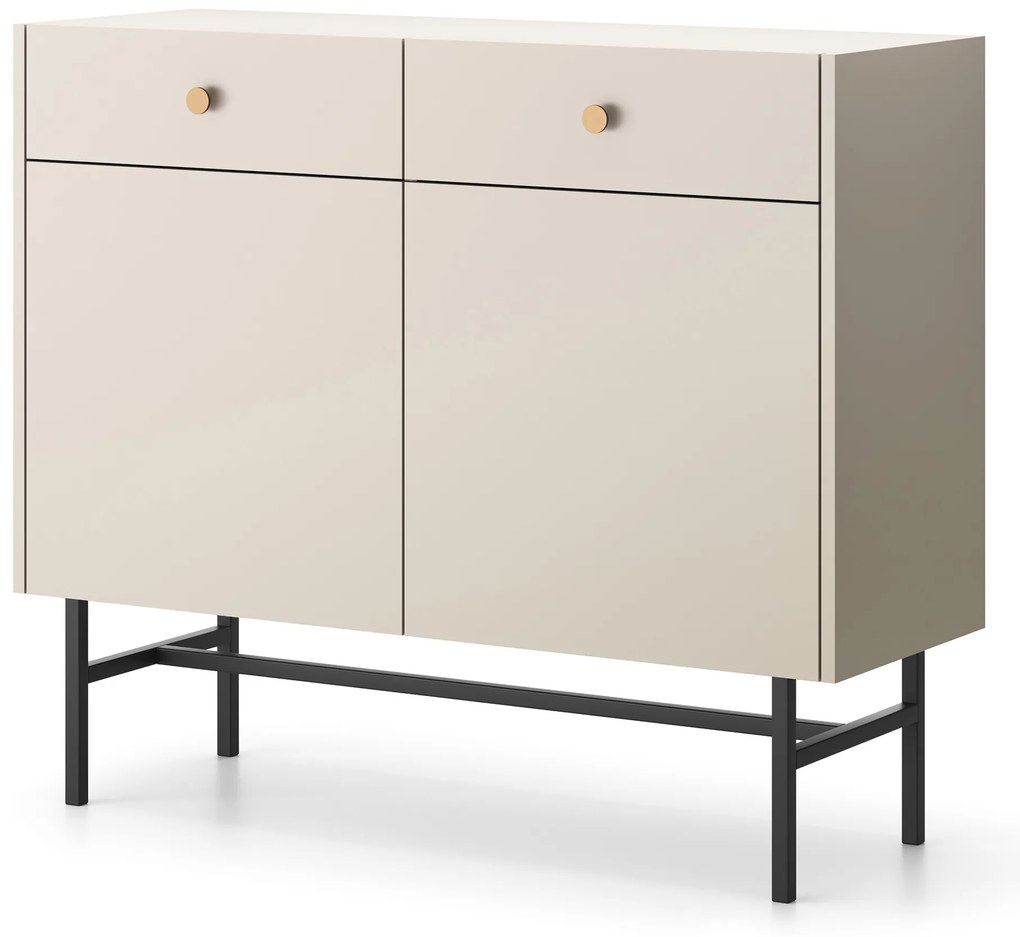 Comodă Desanta 2D2SZ (bej + negru). 1082794