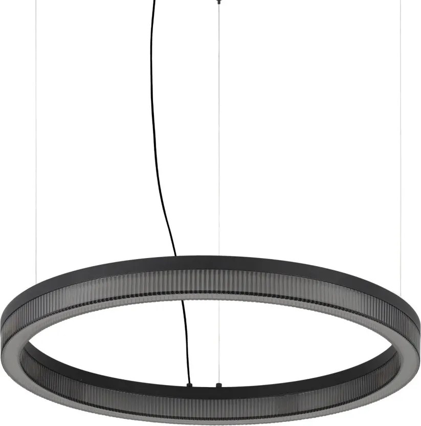 Lustra LED suspendata design circular CROWN SP D60 NERO