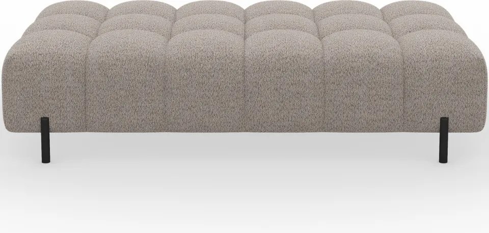 Taburet Tapitat cu Picioare Ferivo, 140x70x40cm, beige bouclé – Royal 04
