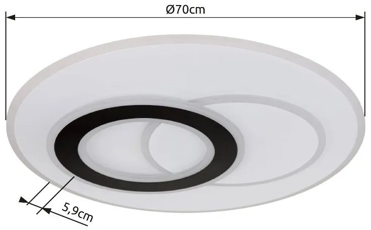 Lustra LED aplicata cu telecomanda JACQUES