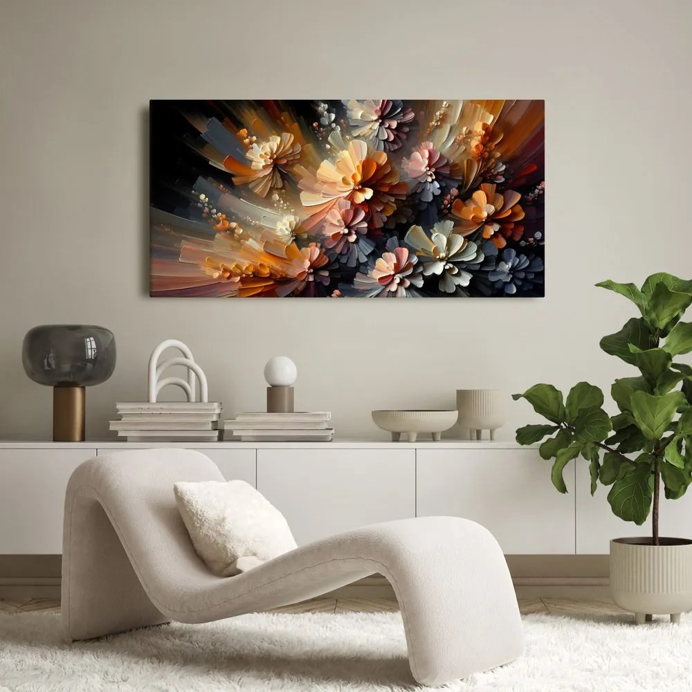 Tablou explozii florale abstracte