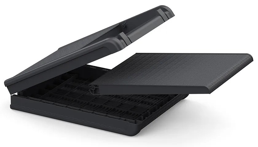 Șezlong Mallorca din plastic, grafit