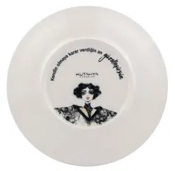 Set veselă 4 piese din porțelan, negru/alb