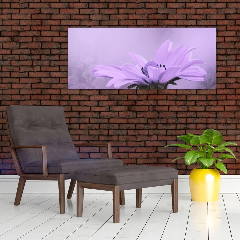Tablou - Flori mov (120x50 cm)