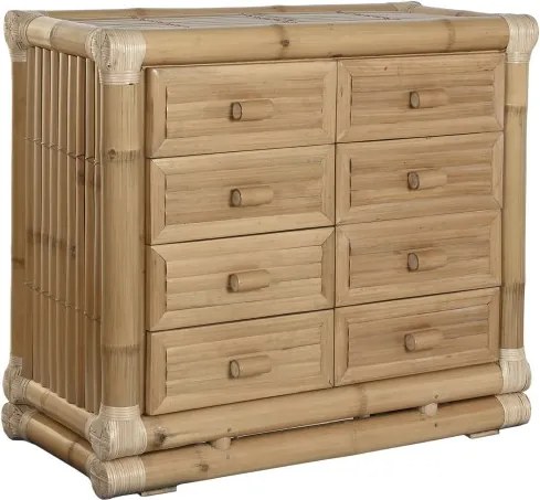 Comoda natur cu sertare , din bambus si rattan "Baliara"