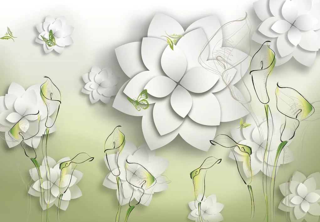 Fototapet - Flori abstract (147x102 cm)
