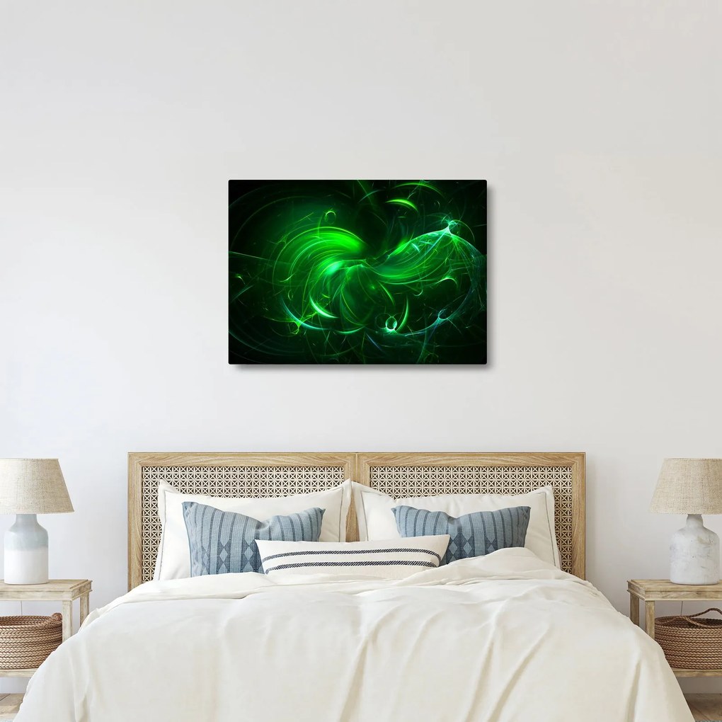 Tablou - abstracție verde (70x50 cm)