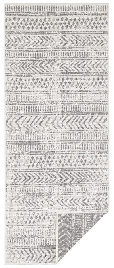 Covor adecvat pentru exterior NORTHRUGS Biri, 80 x 350 cm, gri-crem