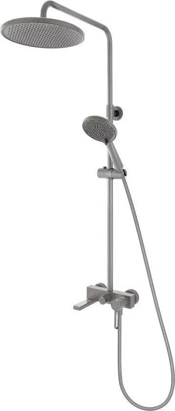 Coloana de dus cu baterie monocomanda FDesign Zaffiro finisaj Gun Metal mat