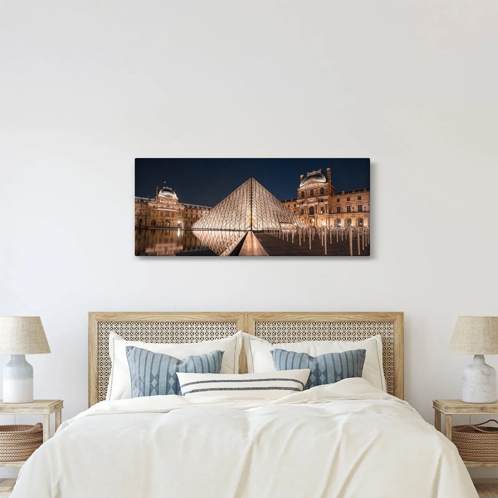 Tablou - Louvre noaptea (120x50 cm)