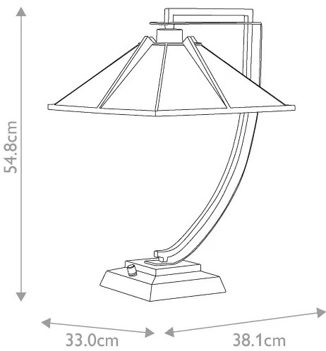 Quoizel QZ-POMEROY-TL - Lampă de masă POMEROY 1xE27/60W/230V