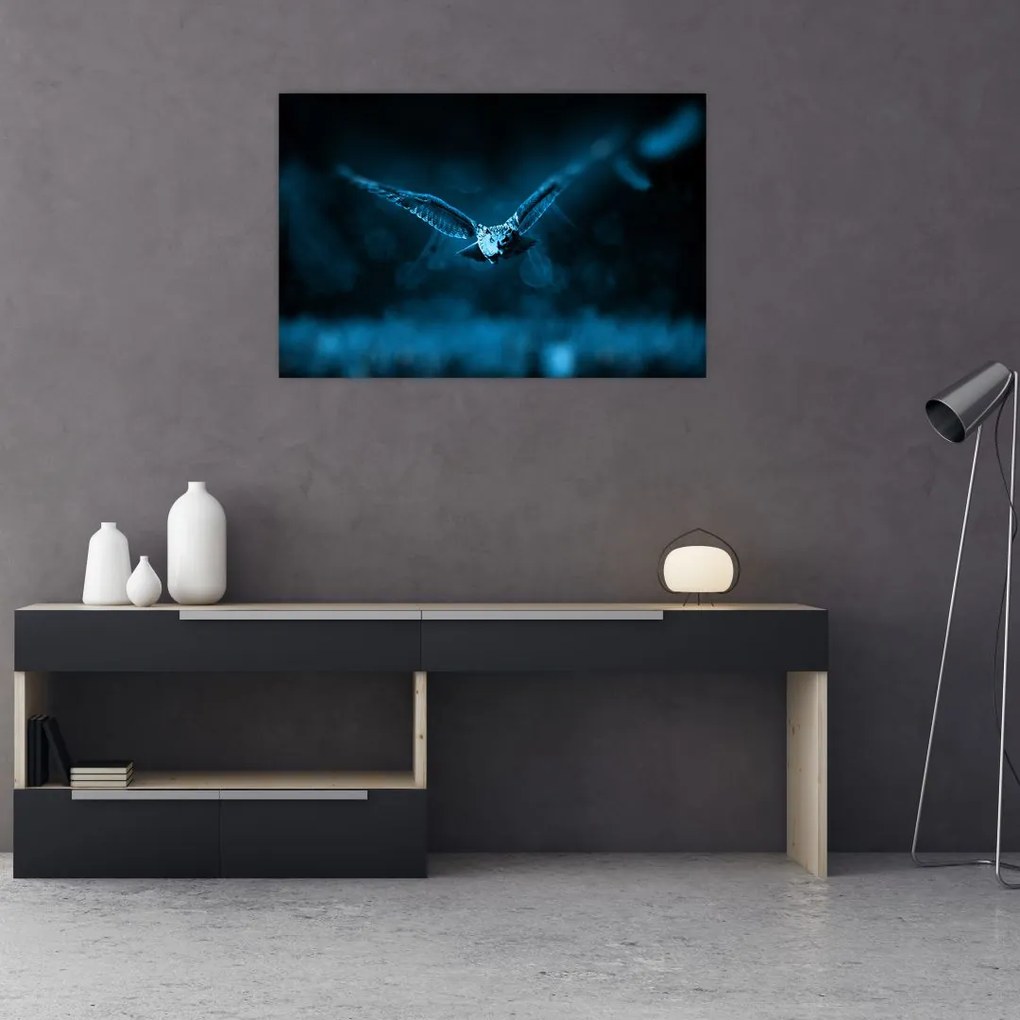 Tablou cu bufnița zburând (90x60 cm)