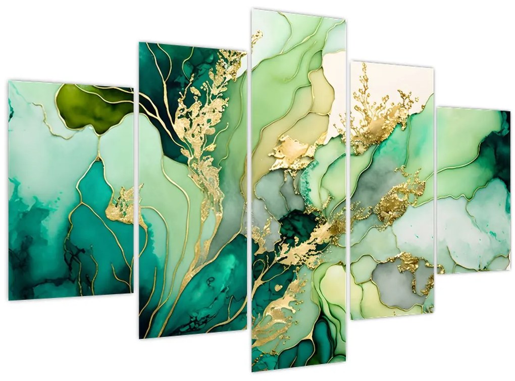 Tablou - Abstractizare verde (150x105 cm)