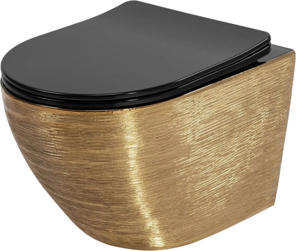 Vas WC Rea Carlo Mini Tornado Black Brush Gold