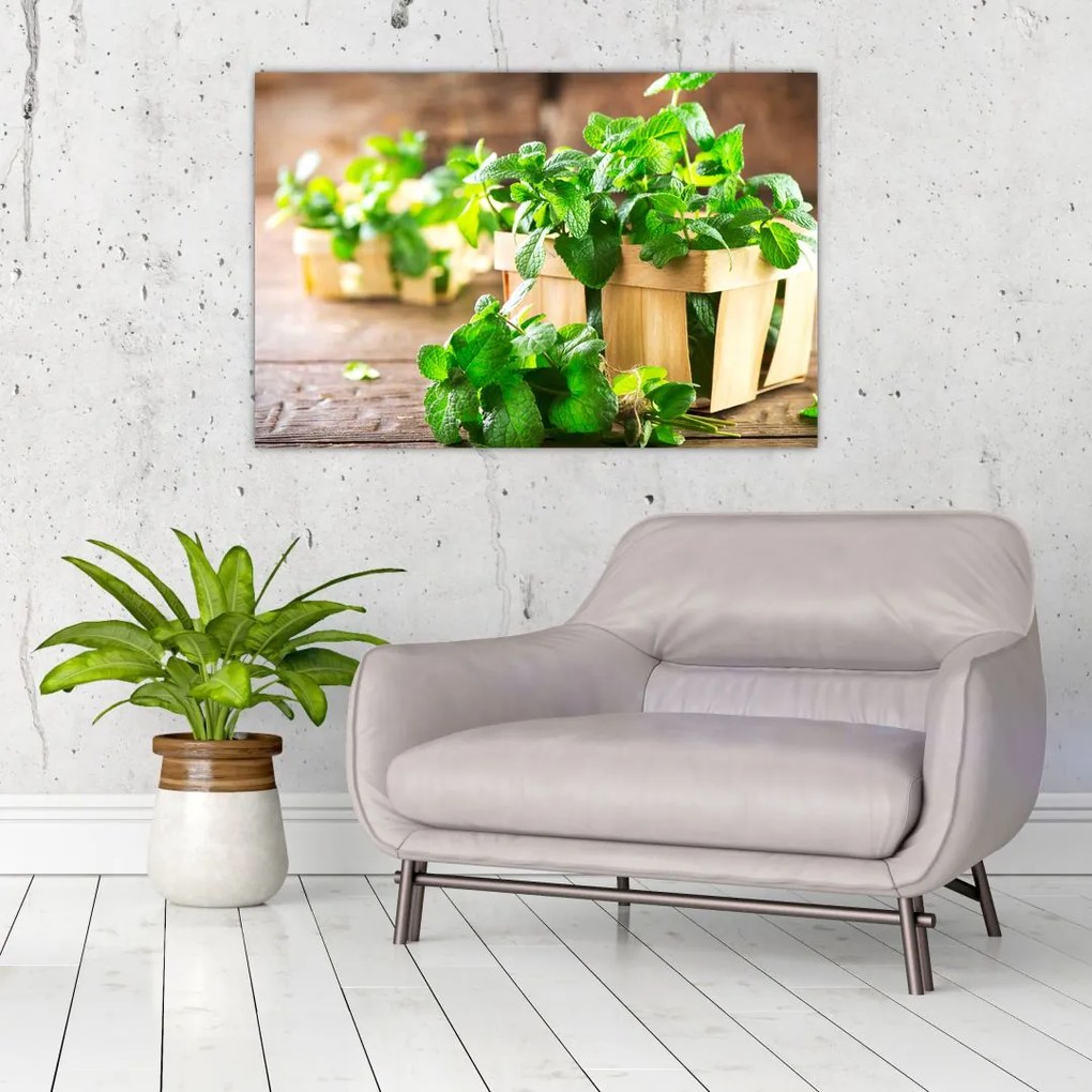 Tablou cu menta proaspătă (90x60 cm)
