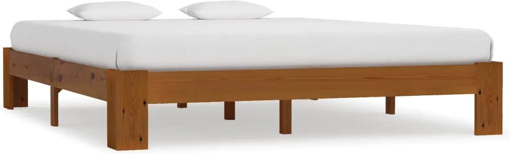 Cadru de pat, maro deschis, 180 x 200 cm, lemn masiv de pin