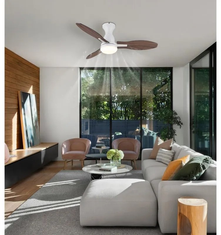 Lustra LED cu ventilator si telecomanda GALE alb 03671W GL