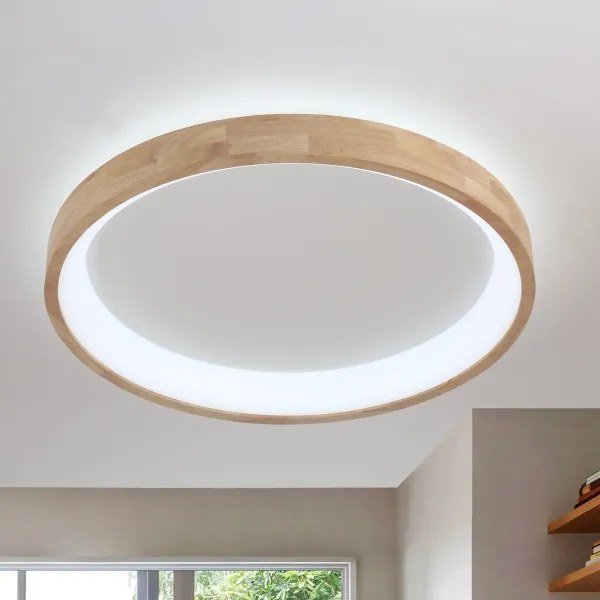 Brilagi-LED Plafonieră LED FALCON WOOD, 60W, 230V, 3000/4000/6000K, 80 cm, lemn