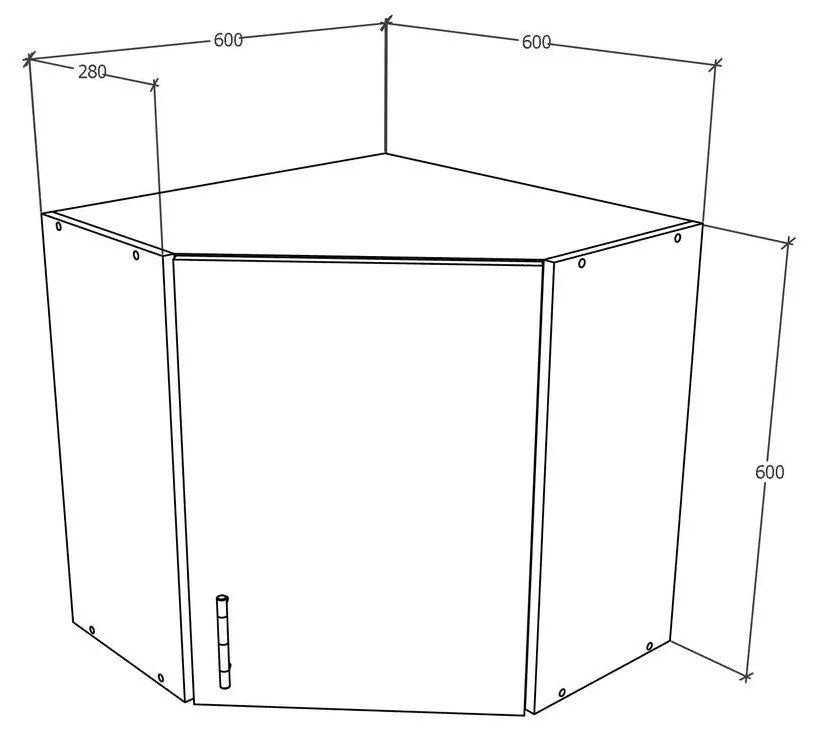 Corp haaus Karo, Gri Lucios/Alb, MDF, 60 x 60 x 60 cm