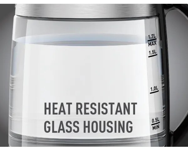 Fierbător de apă GLASS 1,7 l 2200W/230V crom Tefal