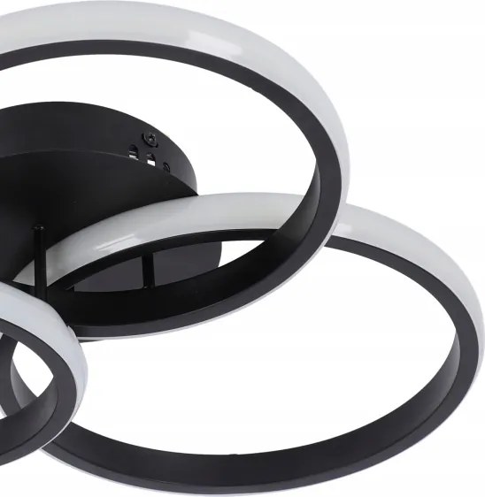 Lampă de plafon LED dimabilă 70W/230V 3000-6500K, neagră, cu telecomandă