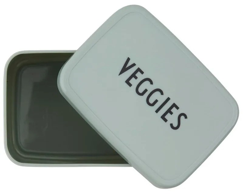 Cutie pentru gustare Design Letters Veggies, 8,2 x 6,8 cm, verde deschis