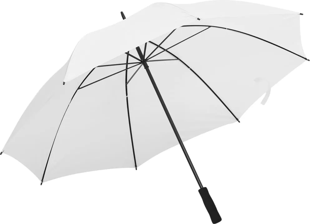 vidaXL Umbrelă, alb, 130 cm