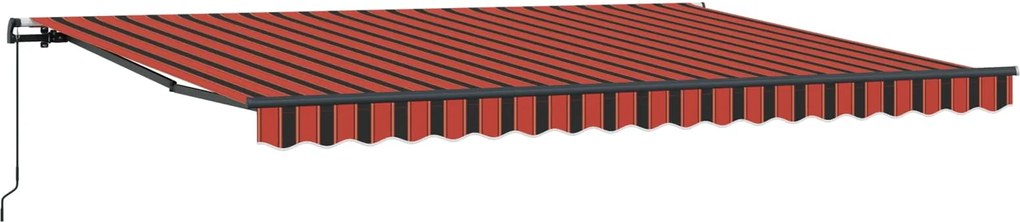 vidaXL Cortina Retractabilă Manual portocaliu și maro 450 × 350 cm