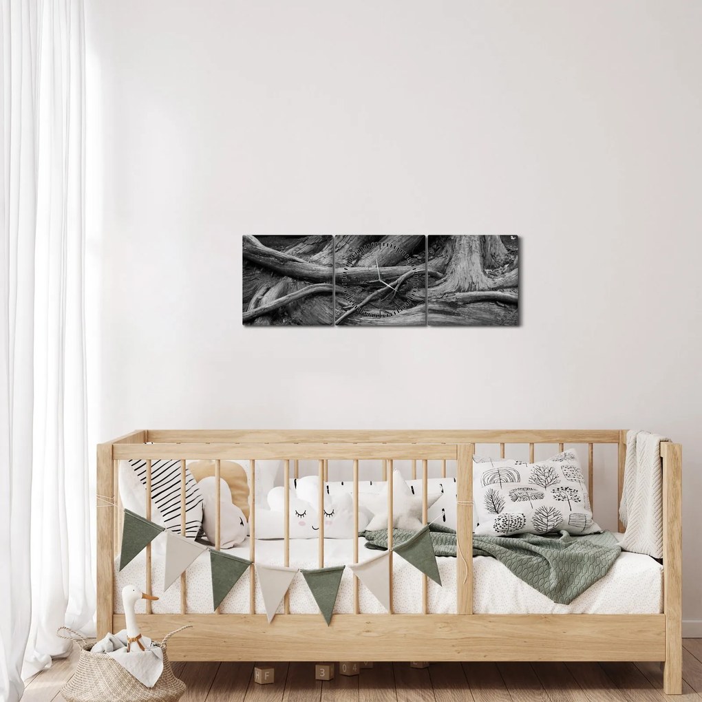 Tablou - Rădăcinile copacului (cu ceas) (90x30 cm)
