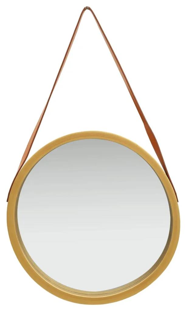 Oglinda de perete cu o curea, 50 cm, auriu 1, Auriu,    50 cm