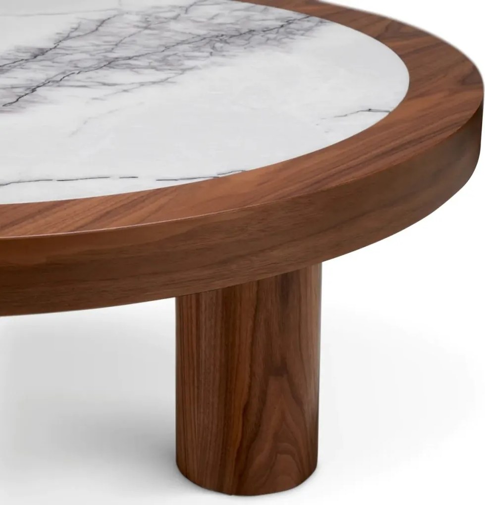 Masuta Design LUX, Marmura, Furnir Nuc, Presedio 100cm