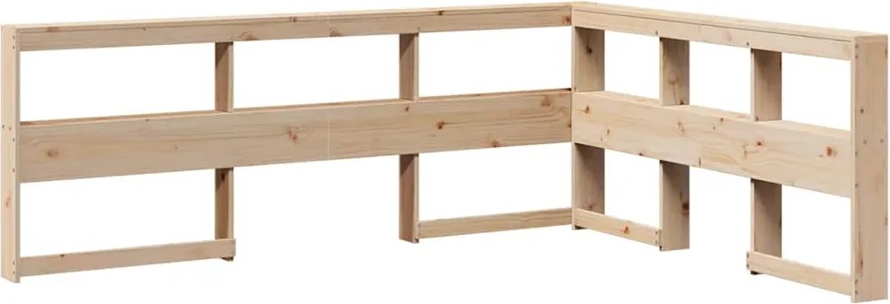 vidaXL Bibliotecă tăblie în formă de L, 160 cm, lemn masiv de pin