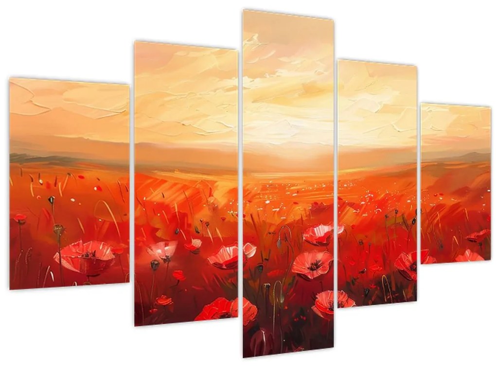 Tablou - Câmp de maci (150x105 cm)