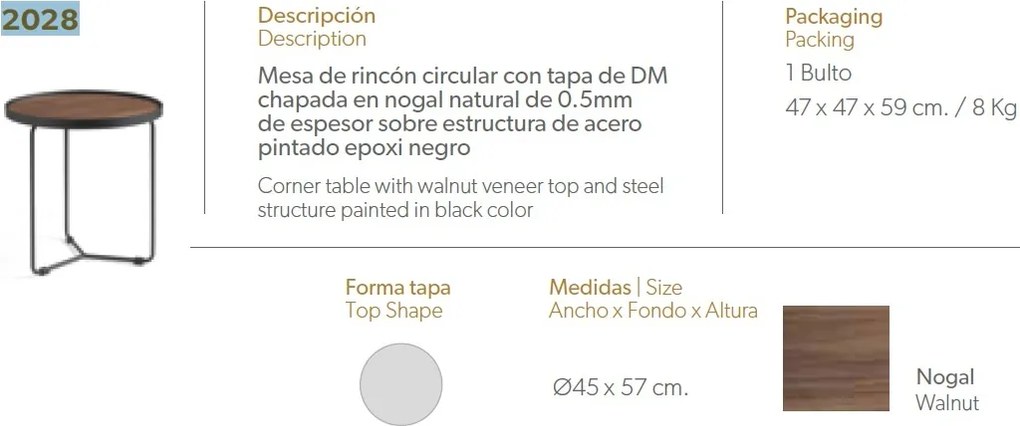 Masuta laterala eleganta Odell AC-C047