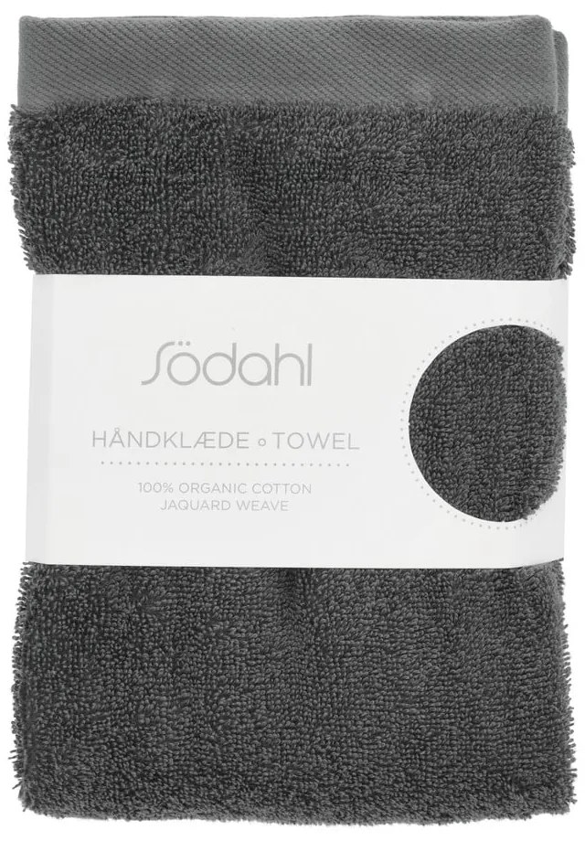 Prosop gri închis din bumbac din frotir 70x140 cm Comfort – Södahl