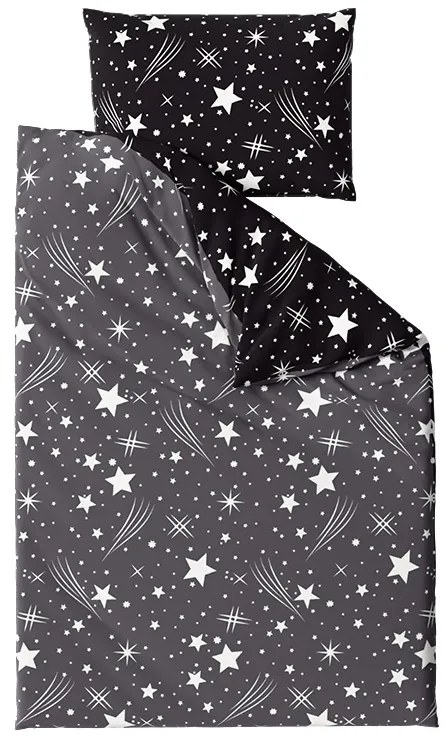 Lenjerie de pat din microfibra NOAPTEA CER albastru-gri Dimensiune lenjerie de pat: 2 buc 70 x 90 cm | 200 x 220 cm