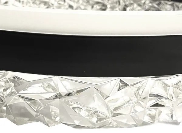 Lustră LED dimabilă aplicată LED/86W/230V 3000-6500K negru + telecomandă