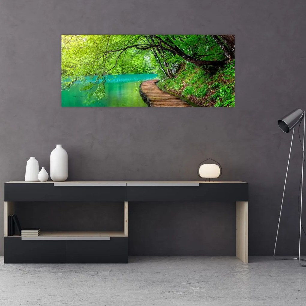 Tablou - Lacurile Plitvice (120x50 cm)