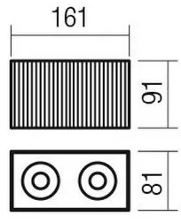 Redo 01-3410 - Spot DELPHI 2xGU10/7W/230V 16,1x8,1 cm alb