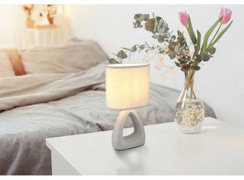 Lampa de masa ceramica gri TRIANGLE