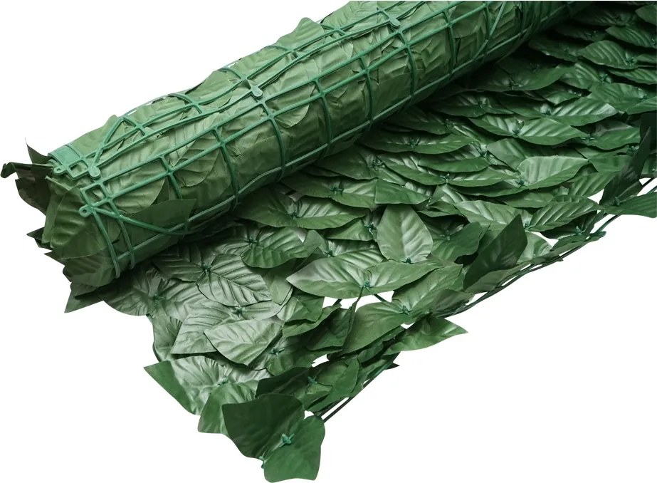Gard viu artificial verde decorativ cu frunze verzi 300x150cm